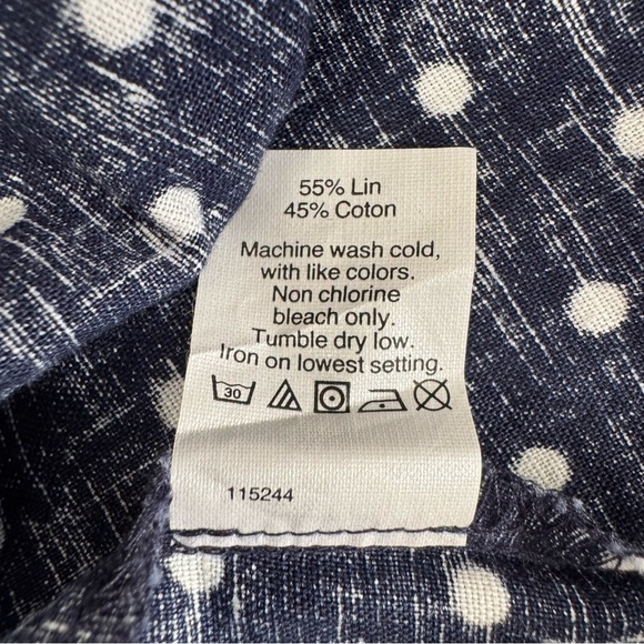 J. Crew Polka Dot Linen T Shirt - Picture 5 of 5